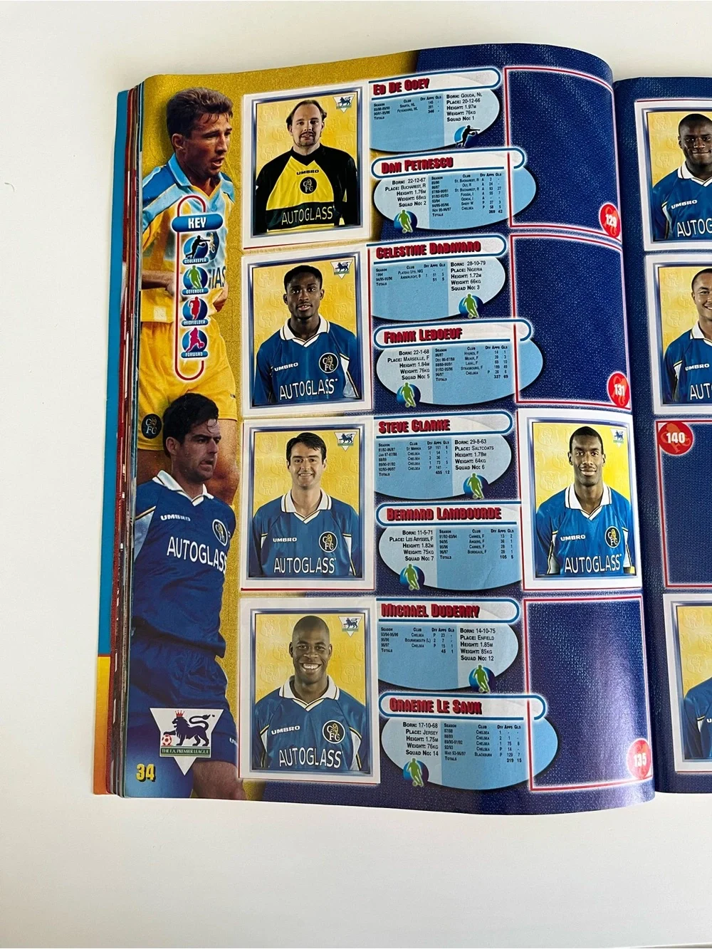 Merlin English Premier League 1998 Sticker Book #2 Soccer Football Topps Panini